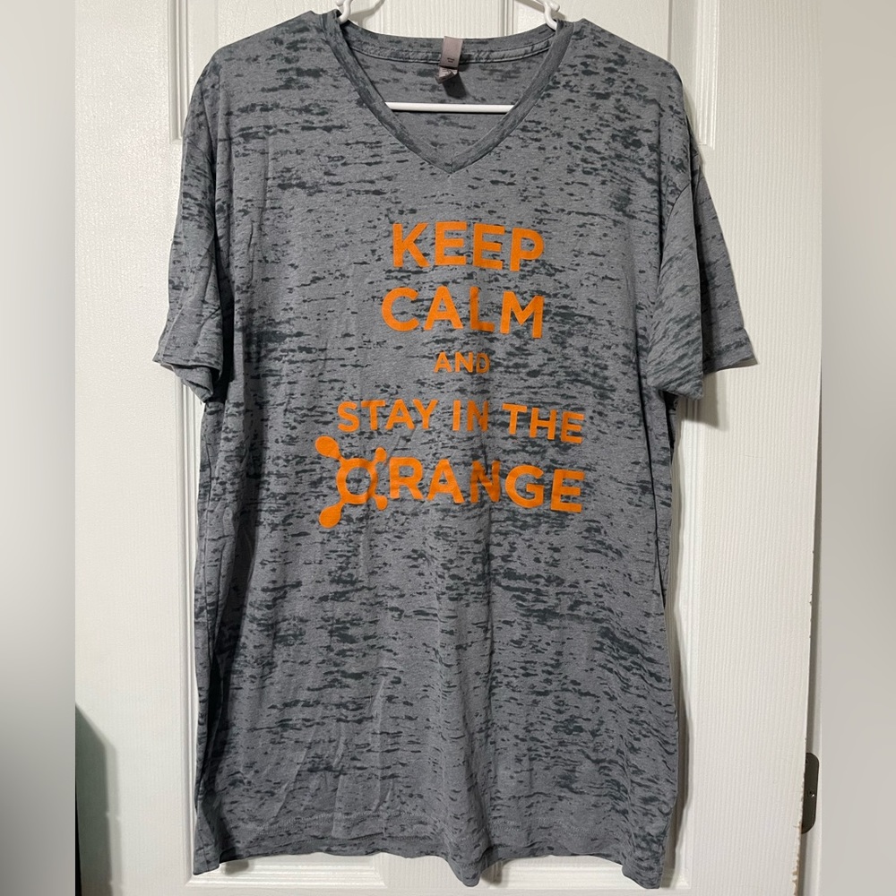 XL Orangetheory Fitness Gray V-Neck TShirt
